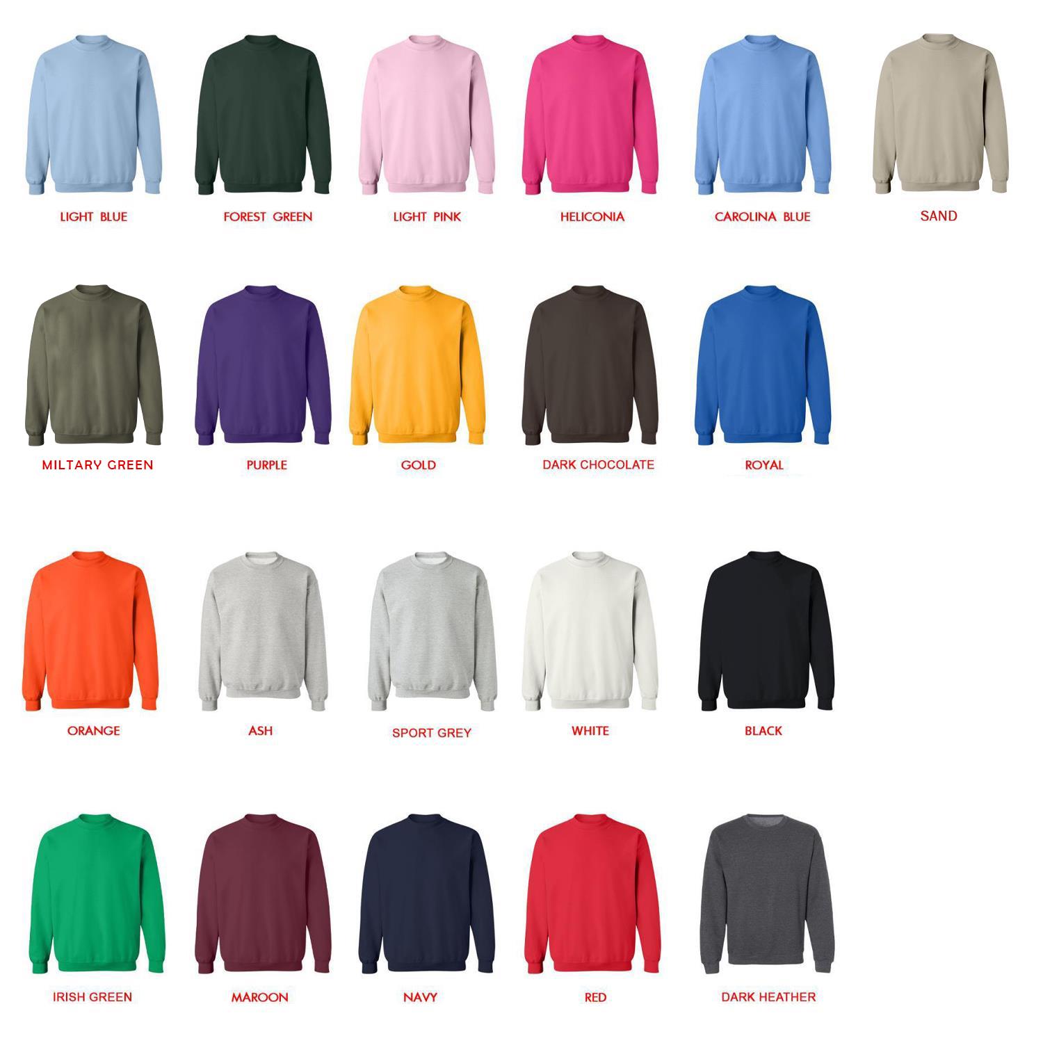 sweatshirt color chart - RWBY Merch