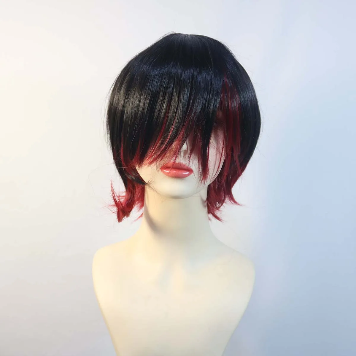 Anime RWBY Cos Ruby Rose Black Red Short Wig - Image 4